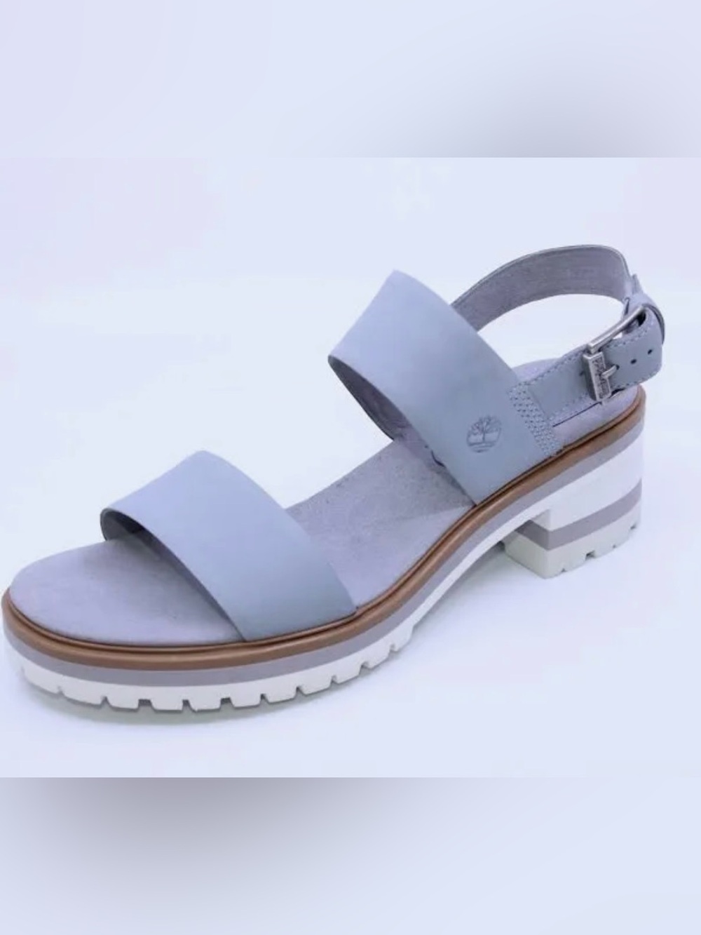 Brand New Timberland Violet Marsh Suede Chunky Strap Sandals Women 7.5